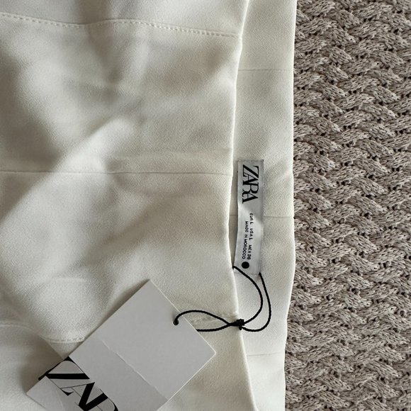 NWT ZARA WHITE TROUSER - Picture 3 of 6